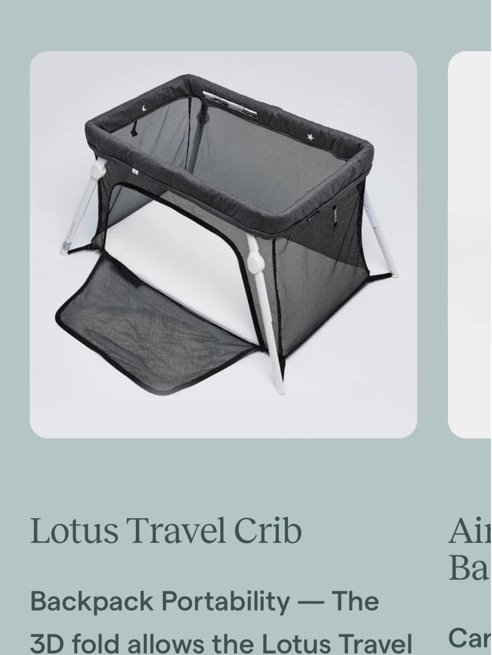 Guava Lotus travel crib and bassinet conversion bundle - Essentials set